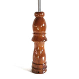 Hand Carved African Vintage Iroko Wood Chess Piece Table Lamp D11cm x H60cm