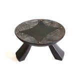 African Traditional 3 legged Circular Tabouret D61cmH31cm - Furniture for Living Room