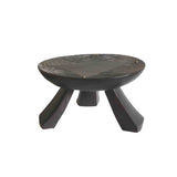 African Traditional 3 legged Circular Tabouret D61cmH31cm - Furniture for Living Room