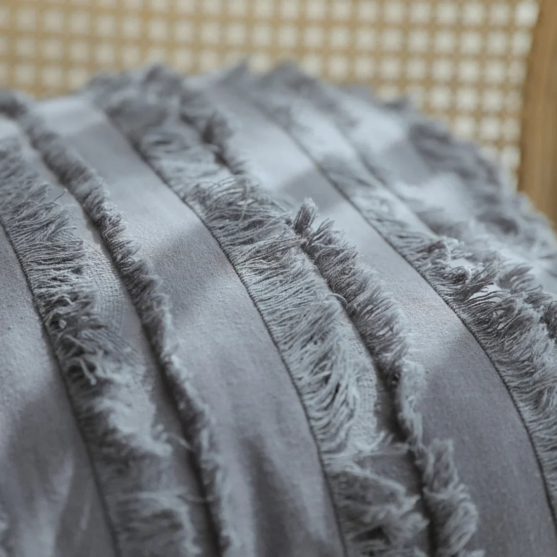 Soft Decorative Cotton Cushion Cover for Home Decor, angled view - House Of Avana