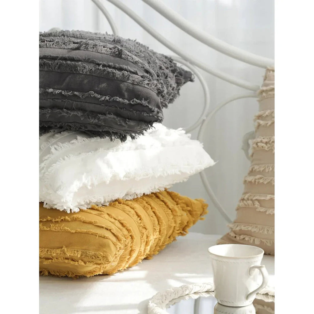 Soft Decorative Cotton Cushion Cover for Home Decor, back view - House Of Avana