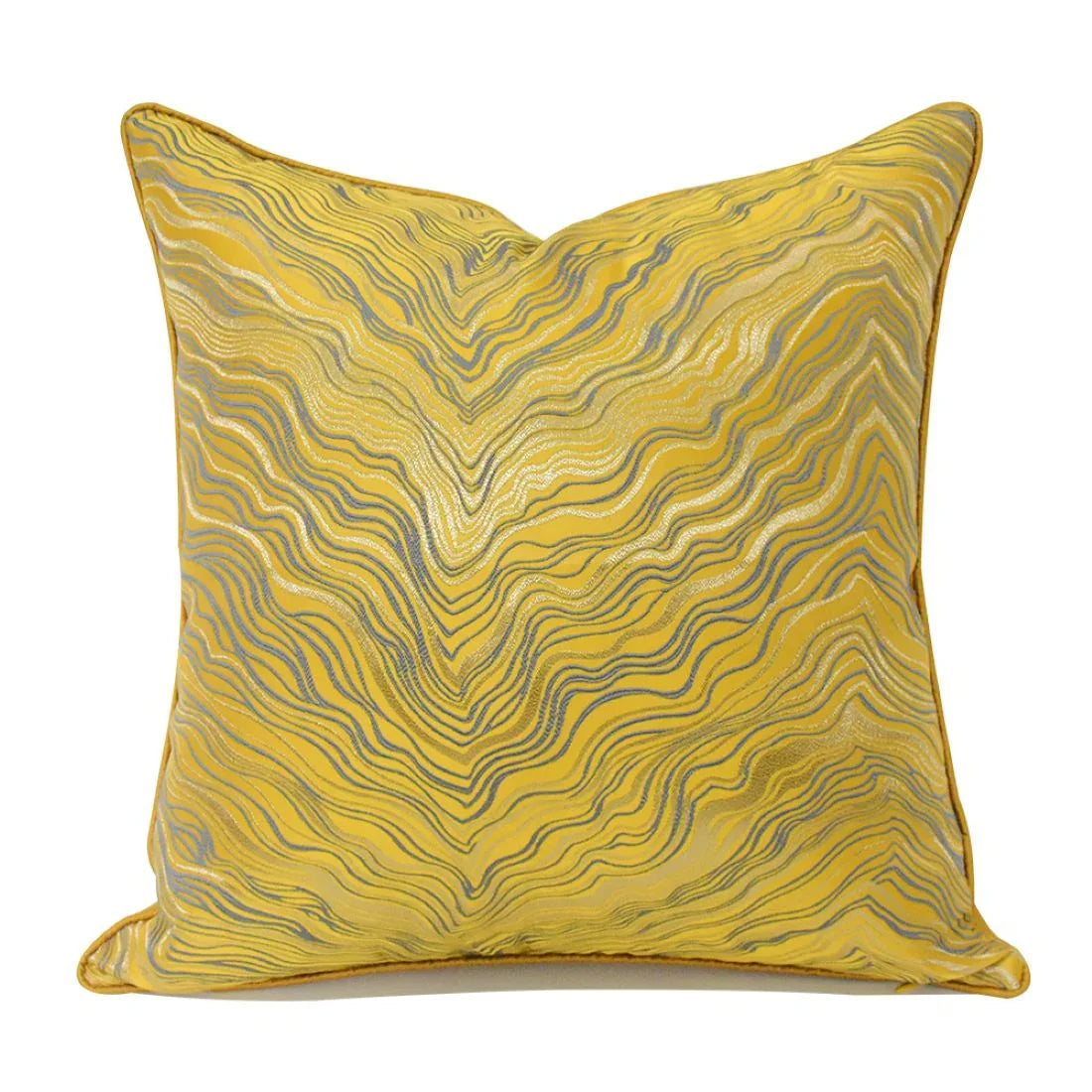 Luxury African Jacquard Cushion Cover for Home Decor, angled view - House Of Avana