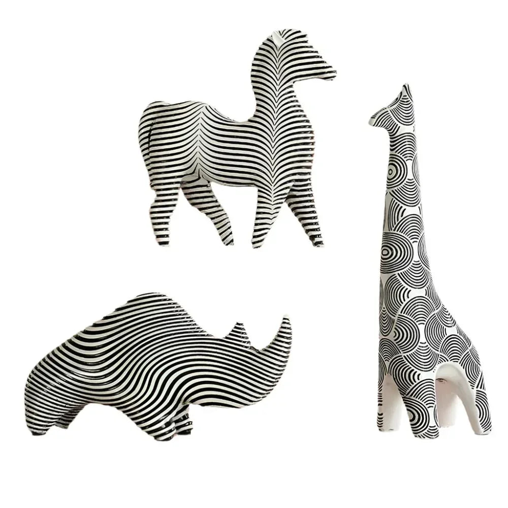 Creative Home Decor Animal Figurines, back view - House Of Avana