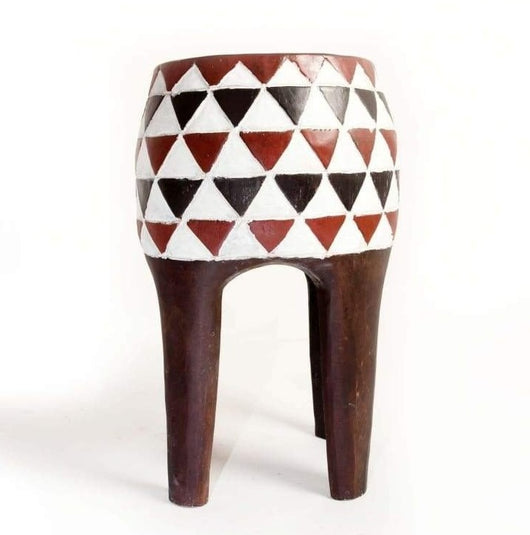 African Drum 'Djembe' Shaped Tabouret/Stool/Accent Table/End Table - D40cmH50cm- Furniture for Living Room