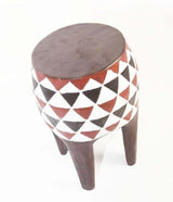 African Drum 'Djembe' Shaped Tabouret/Stool/Accent Table/End Table - D40cmH50cm- Furniture for Living Room