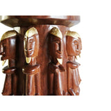 Hand Carved West African Furniture Dogon Telem Statues Side Table from Mali D32cmH46cm