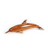 West African Teak Wood Hand Carved Dolphin Centerpiece Table Decor Sculpture L50cm x W20cm X H20cm - Table Décor Centerpiece 
