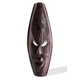 West African Wall Art Hand Carved Neem Wood Medium Dark Giraffe Mask from Ghana L39cm x W14cm x H08cm - Famous African Mask for Wall Decor - House Of Avana