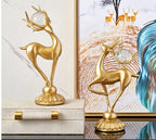 Stag Statue - Scythian Gold Modern, front view - House Of Avana