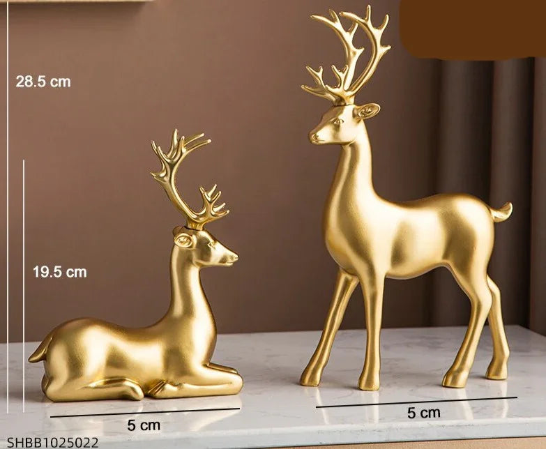 Scythian Golden Stag Statue of European Style for Modern Home Decoration - House Of Avana