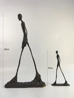 Handmade Statue of Walking Person Lone Walker Sculpture for Home Decoration - House Of Avana