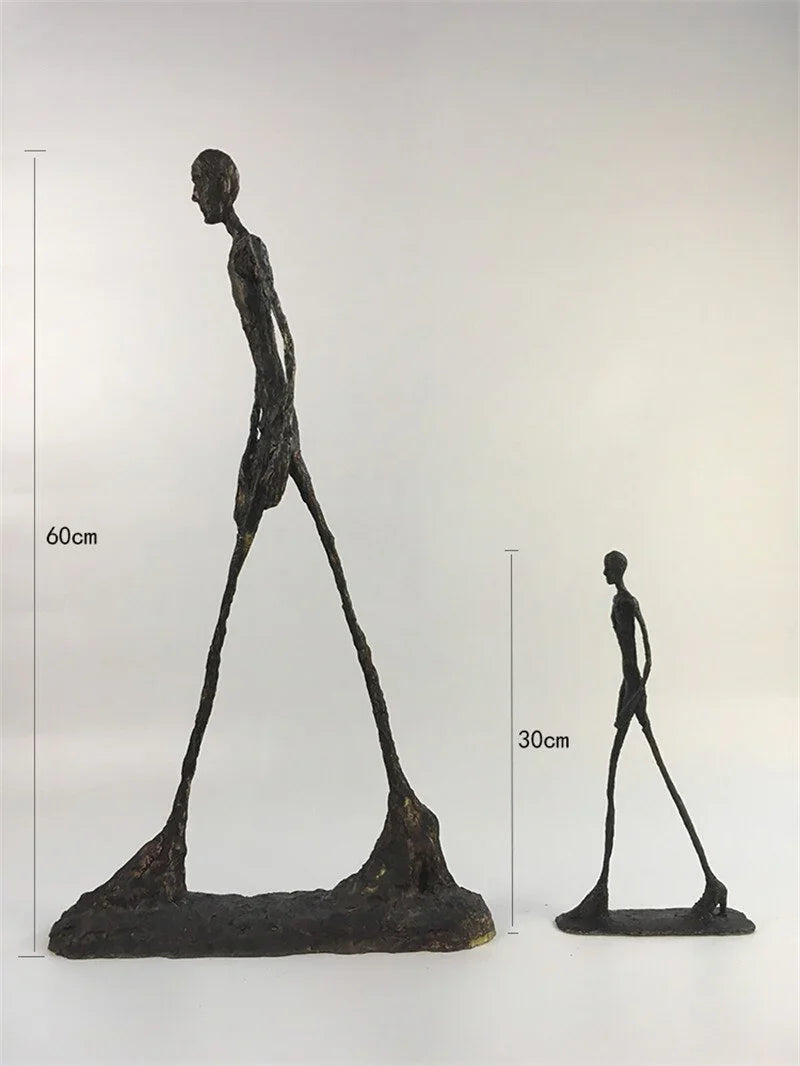 Handmade Statue of Walking Person Lone Walker Sculpture for Home Decoration - House Of Avana