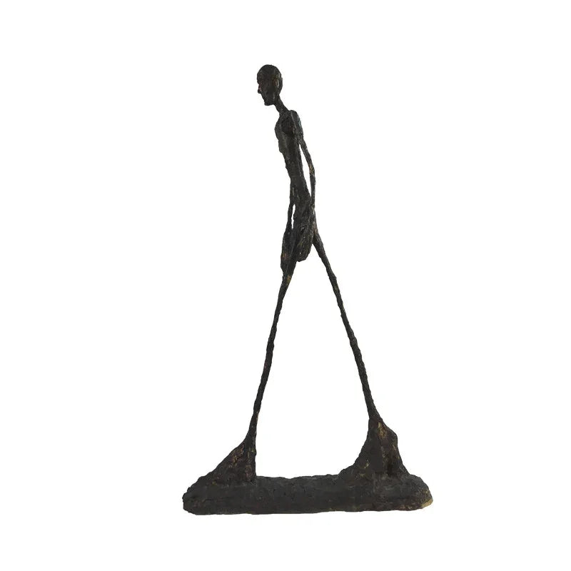 Handmade Statue of Walking Person Lone Walker Sculpture for Home Decoration - House Of Avana