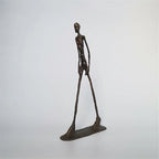 Handmade Statue of Walking Person Lone Walker Sculpture for Home Decoration - House Of Avana