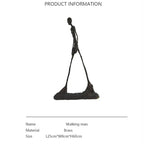Handmade Statue of Walking Person Lone Walker Sculpture for Home Decoration - House Of Avana