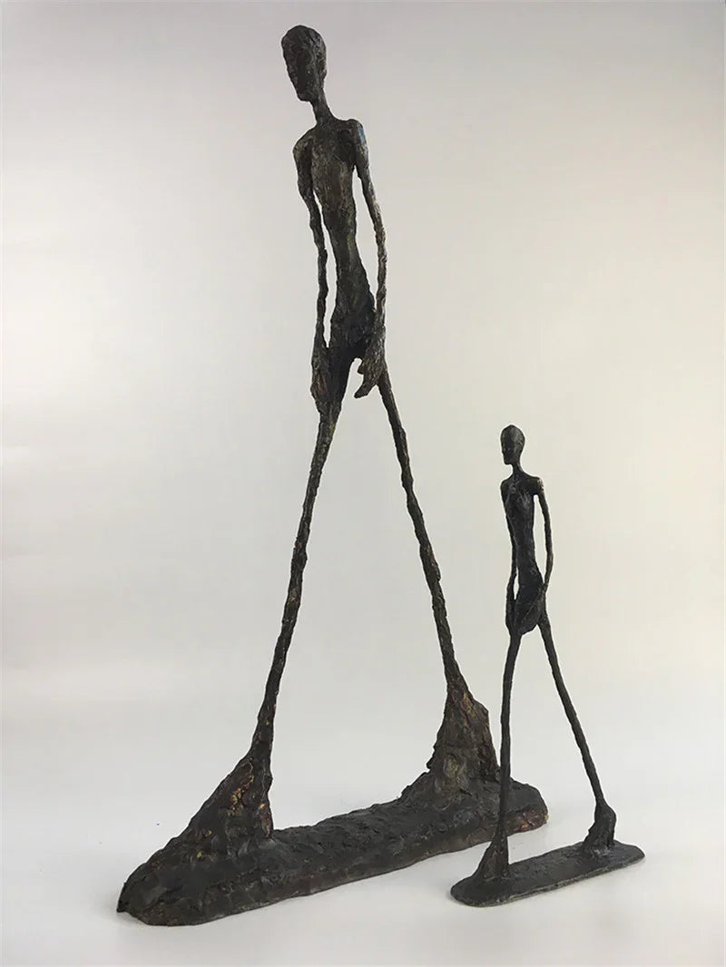 Handmade Statue of Walking Person Lone Walker Sculpture for Home Decoration - House Of Avana