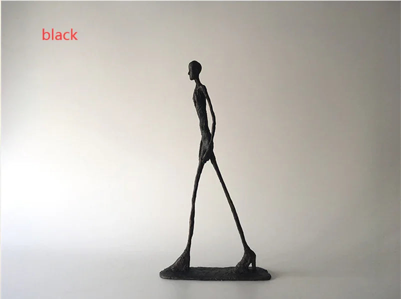 Handmade Statue of Walking Person Lone Walker Sculpture for Home Decoration - House Of Avana