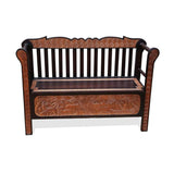 African Wooden Furniture Jungle Relics Seat Double-Hued L124cm x W45cm x H80cm - African Furniture for Living Room
