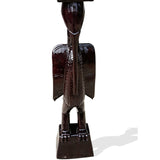West African Hand Carved Tribal Kalao (Hornbill) Accent Center Table L130cm x W65cm x H50cm- African Furniture for Living Room