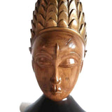 Hand Carved Vintage African Vintage Kulango Pineapple Table Lamp D20cm x H40cm