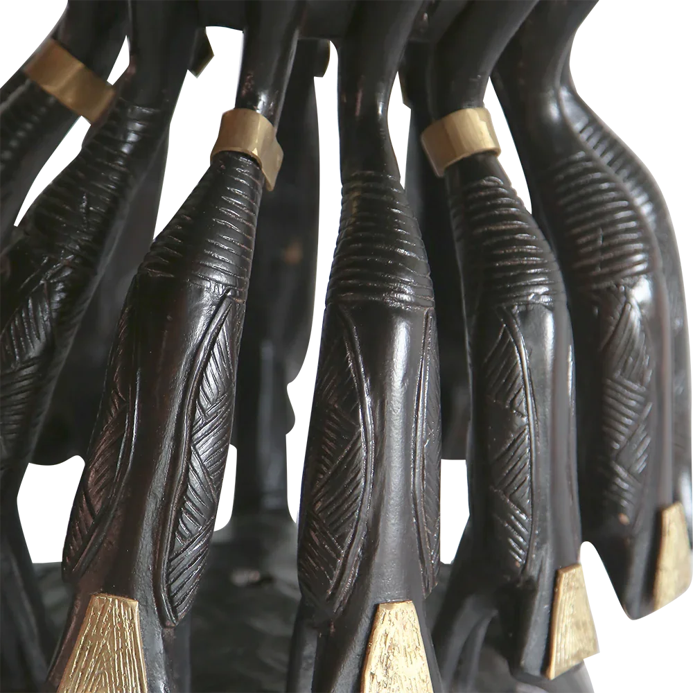 11 Kalao Hornbill Handcrafted Lamp From Côte D’ivoire - House Of Avana