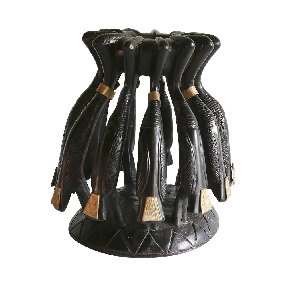 11 Kalao Hornbill Handcrafted Lamp From Côte D’ivoire, side view - House Of Avana