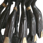 11 Kalao Hornbill Handcrafted Lamp From Côte D’ivoire, top view - House Of Avana