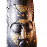 Large Ghanian Mask With Bronze Inlay - Décor Wall Decor