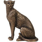 Leopard Resin Statue African Animal Model Sculpture Home Office Table Desktop Decor Cheetah Handmade Decorative Art Collection - House Of Avana