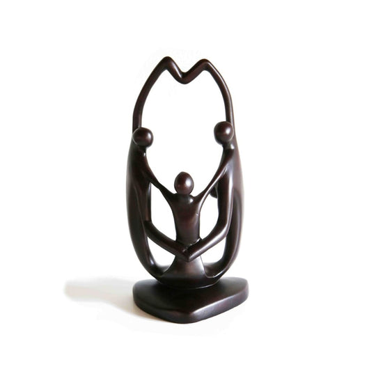 Hand carved Tabletop Centerpiece Stylized Heart of a Family L20cm x W14cm x H40cm - Décor Tabletop Centerpiece