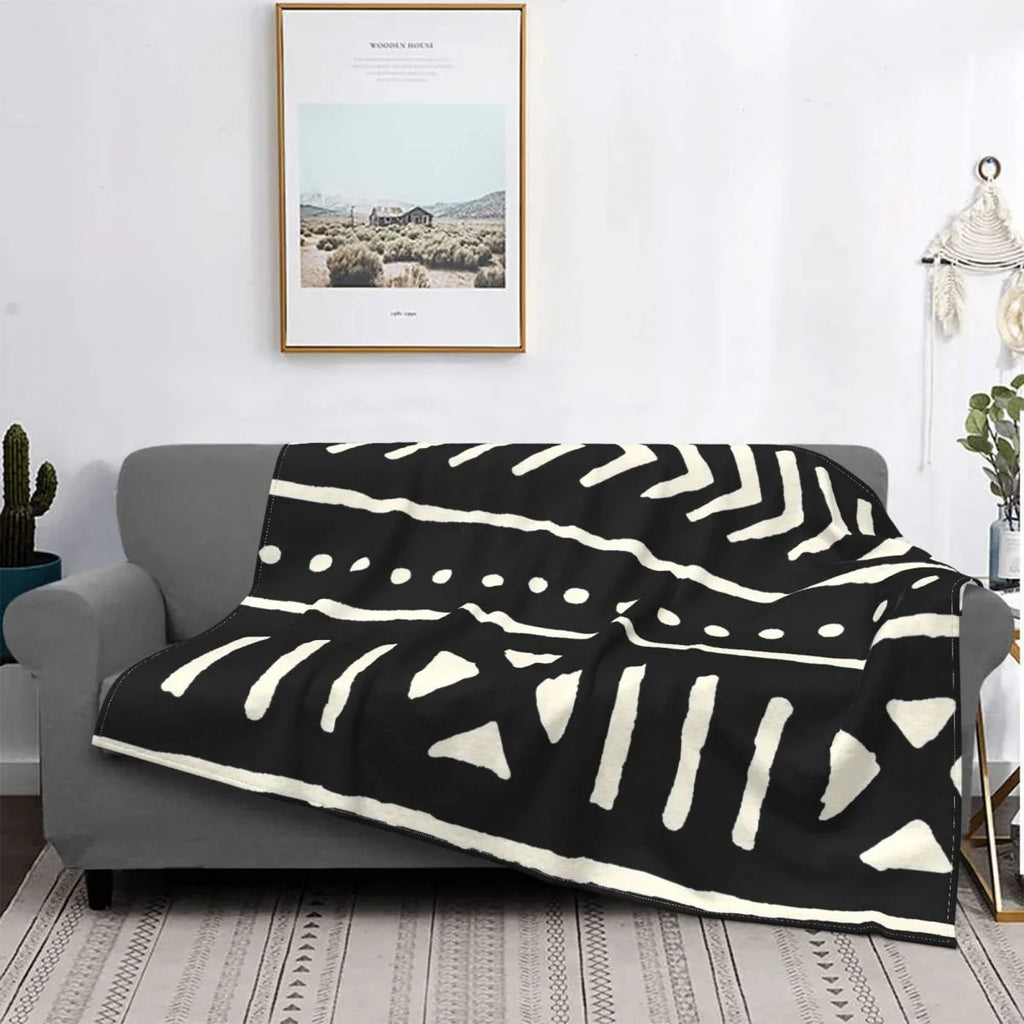 Portable Warm African Mud Cloth Blanket - House Of Avana