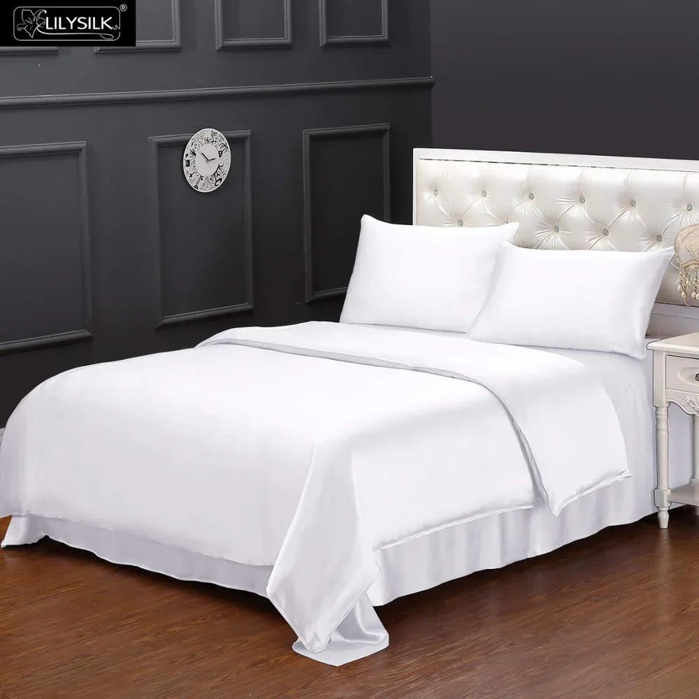 19 Momme Seamless Mulberry Silk 4 Piece Luxury Bedding Set - House Of Avana