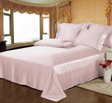 Luxury 19 Momme Pure Mulberry Silk Bedding Set (1 Seamless Fitted Bed Sheet + 2 Terse Pillowcases)