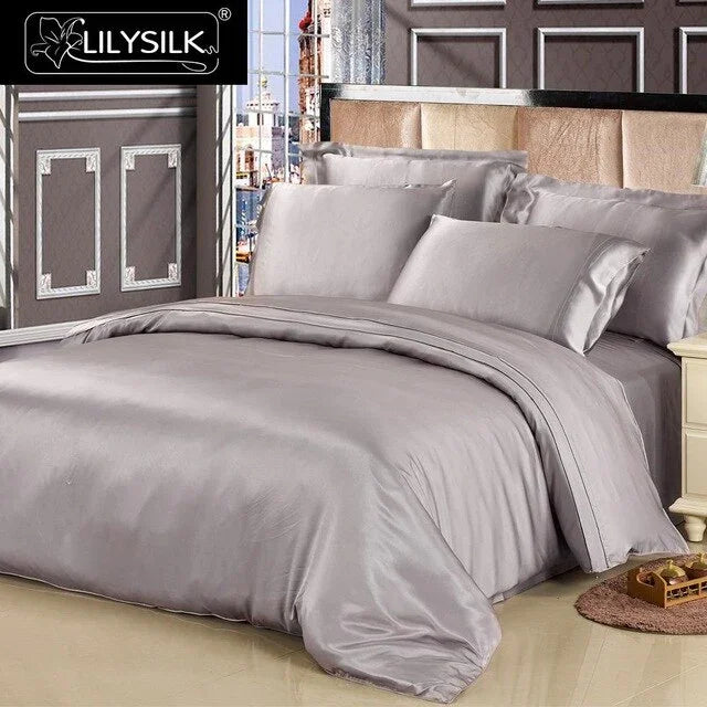 19 Momme Seamless Mulberry Silk 4 Piece Luxury Bedding Set - House Of Avana