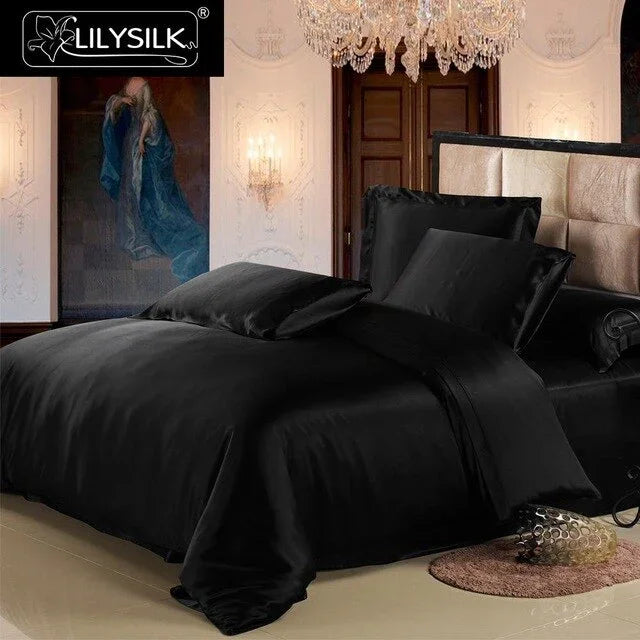 19 Momme Seamless Mulberry Silk 4 Piece Luxury Bedding Set - House Of Avana