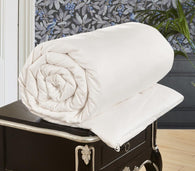 Natural 100% Pure Mulberry Silk Strands Filled and Cotton Covered Duvet Comforter for All Seasons