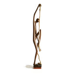 African Rope Dancer Hand Carved in Acacia wood as a Table Top Centerpiece L05cm x W05cm x H45cm  