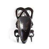 West African Tribal Vintage Ivory Coast Senufo Fertility Mask L38cm x W22cm x H10cm - Mask Wall Decor