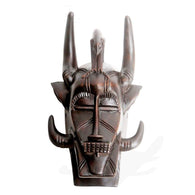 West African Tribal Vintage Ivory Coast Senufo Gondjoh Cubist Mask L25cm x W14cm x H08cm - Mask Wall Decor