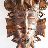 West African Vinatge Tribal Ivory Coast Senufo Traditional Mask of the Guide Mask L16cm x W09cm x H36cm