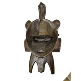 West African Vintage Tribal Ivory Coast Small Senufo Passport Mask with Scarification  L12cm x W06cm x H22cm -  Mask Wall Decor