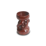 Hand Carved African Acacia Major Small Sculpture Candleholder L05cm x W06cm x H10cm - African Candleholder for Table Décor - House Of Avana