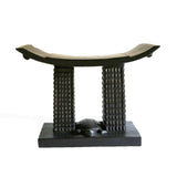 African Akan Turtle Tabouret/Wooden Stool/Accent Table/Side Table - L60cmxW30cmxH45cm- Furniture for Living Room Seating