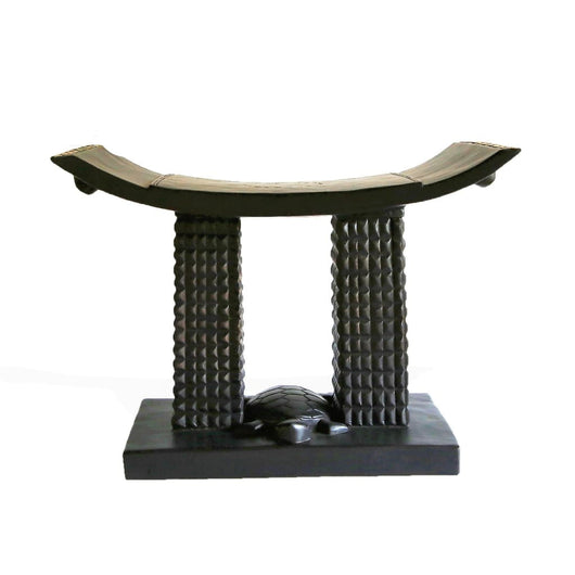 African Akan Turtle Tabouret/Wooden Stool/Accent Table/Side Table - L60cmxW30cmxH45cm- Furniture for Living Room Seating