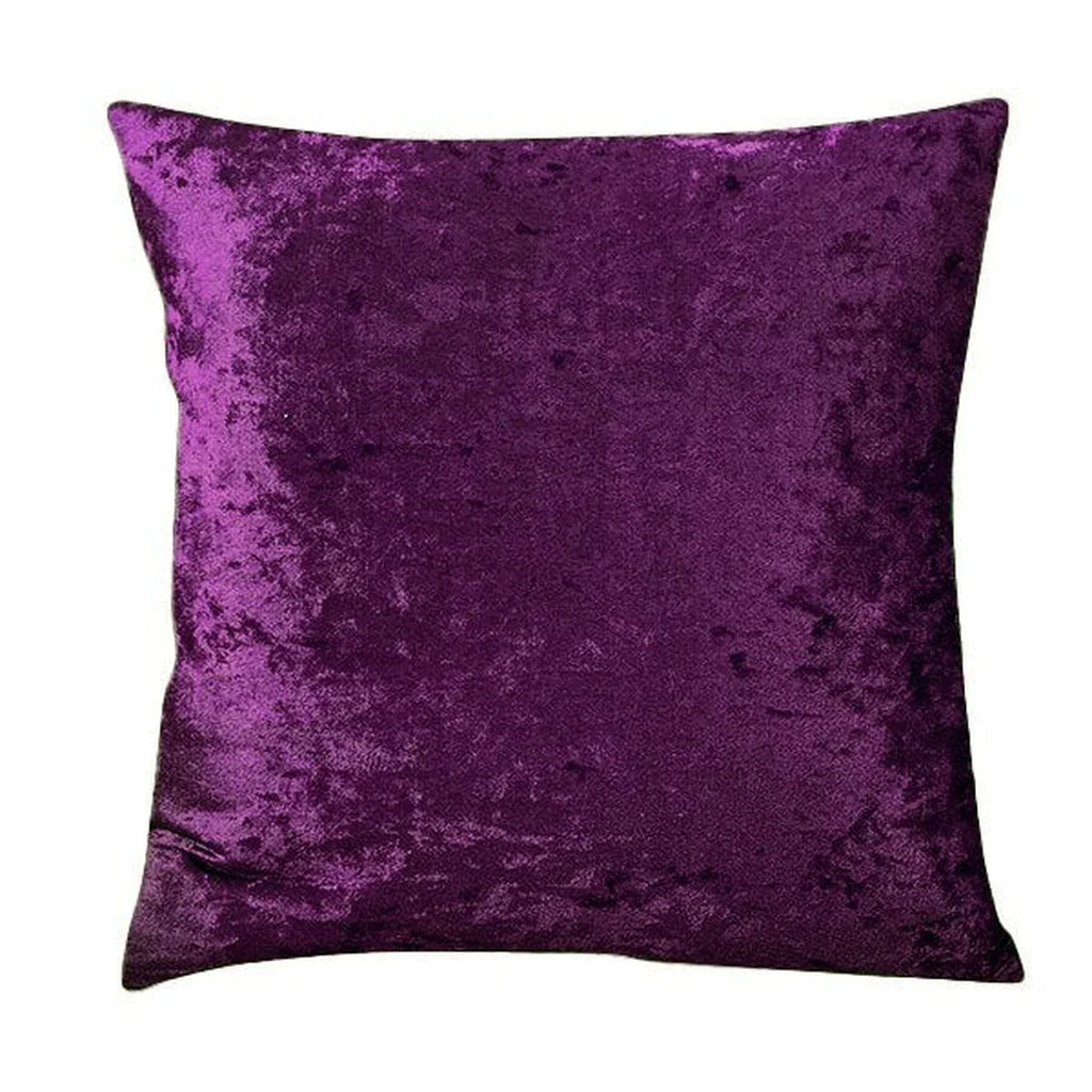 Plush red velvet cushion cover, soft padded design - House of Avana