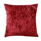 Plush red velvet cushion cover, soft padded design - House of Avana
