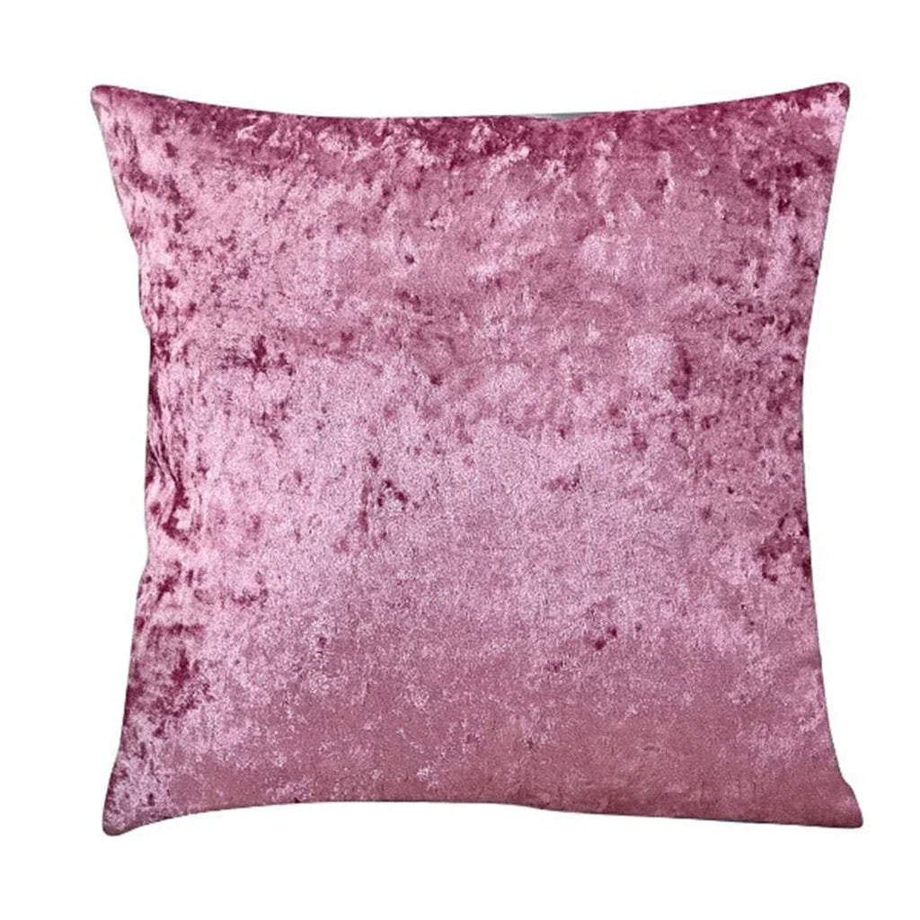 Plush red velvet cushion cover, soft padded design - House of Avana