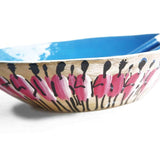 Wooden Salad Bowl With African Lifestyle Painted - Kitchen & Dining Dining & Entertaining Kitchen & Dining Serveware